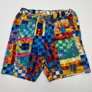 Vintage Jams World Shorts Sz‎ M Hawaiian Quiltart Patchwork Skater Surfer Rare